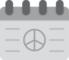 Peace Calendar Flat Greyscale vector
