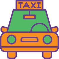 Taxi Line Filled Two Color vector