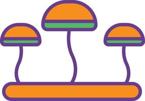 Fungus Line Filled Two Color vector