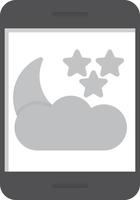 Night Mode Flat Greyscale vector