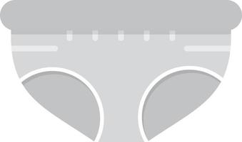 Diaper Flat Greyscale vector