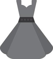 Dress Flat Greyscale vector