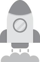 Launch Flat Greyscale vector