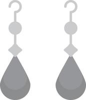 Earrings Flat Greyscale vector