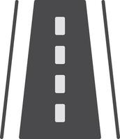 Runway Flat Greyscale vector