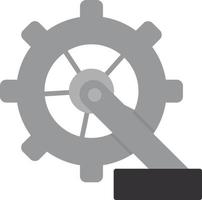 Crankset Flat Greyscale vector