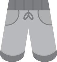 Shorts Flat Greyscale vector