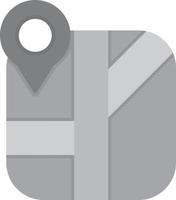 Maps Flat Greyscale vector