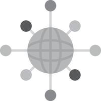 Connectivity Flat Greyscale vector