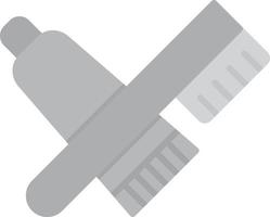 Toothbrush Flat Greyscale vector