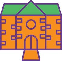 Nursing Home Line Filled Two Color vector