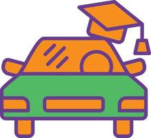 2 - Driving School Line Filled Two Color vector