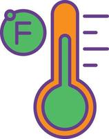 Fahrenheit Line Filled Two Color vector