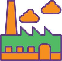 Factory Line Filled Two Color vector