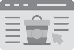 Website Flat Greyscale vector