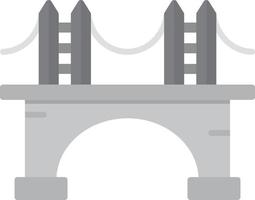 puente plano en escala de grises vector