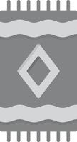 Beach Towel Flat Greyscale vector