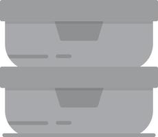 Food Delivery Box Flat Greyscale vector