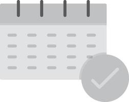 Calendar Flat Greyscale vector