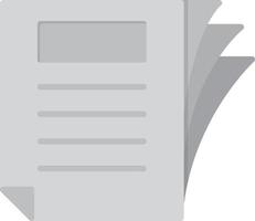 Document Flat Greyscale vector