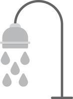 Shower Flat Greyscale vector