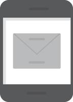 Message Flat Greyscale vector