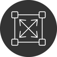 Resize Line Inverted Icon vector
