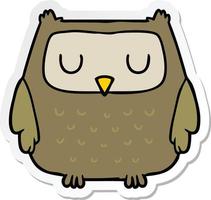 sticker of a cartoon owl vector