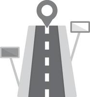 Road Flat Greyscale vector