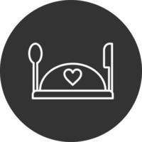 Meal Line Inverted Icon vector