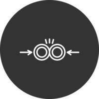 Collision Line Inverted Icon vector