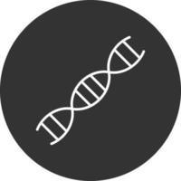 Dna Line Inverted Icon vector