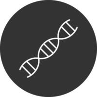 Dna Line Inverted Icon vector