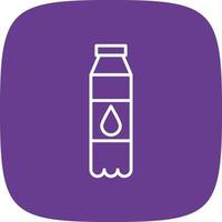 Water Bottle Line Round Corner vector