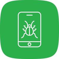 Mobile Virus Line Round Corner vector