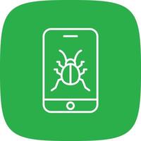 Mobile Virus Line Round Corner vector