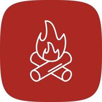 Fire Pollution Line Round Corner vector