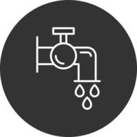 guardar icono de línea de agua invertida vector