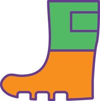 Rain Boots Line Filled Two Color vector