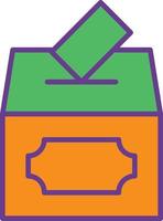 línea de votación llena de dos colores vector