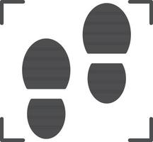 Footprint Flat Greyscale vector