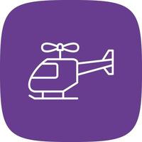 Helicopter Line Round Corner vector