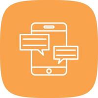 Mobile Chat Line Round Corner vector