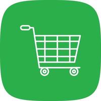 Shopping Cart Line Round Corner vector