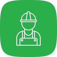 Worker Line Round Corner vector