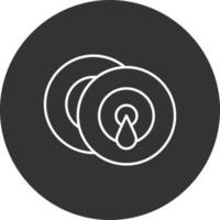 Cymbals Line Inverted Icon vector