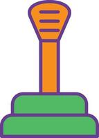 22 -  Gear Stick Line Filled Two Color vector