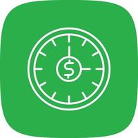 Time Of Money Line Round Corner vector