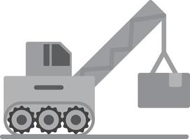 Crane Flat Greyscale vector