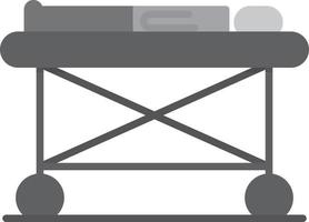 Stretcher Flat Greyscale vector